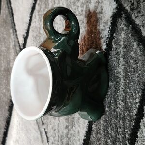1993 FRANKOMA POTTERY GREEN ELEPHANT COLLECTOR SERIES MUG PRICE FIRM